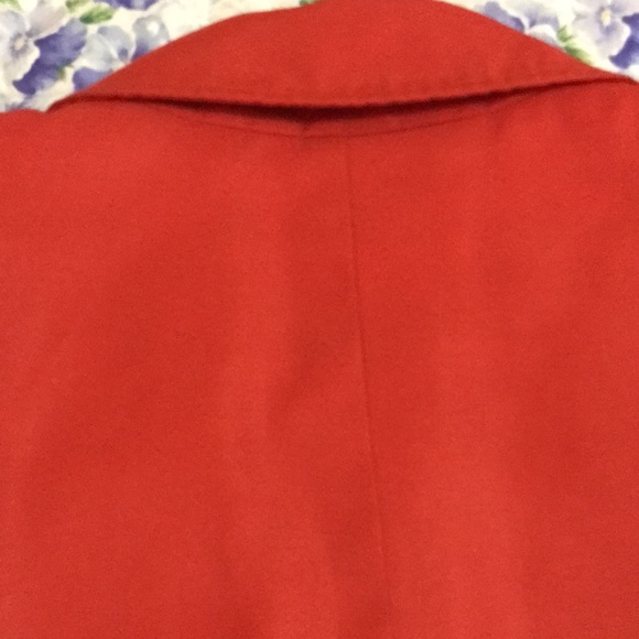 Ralph Lauren 3/4 length orange red lined trench with front slat pockets - Picture 10 of 10